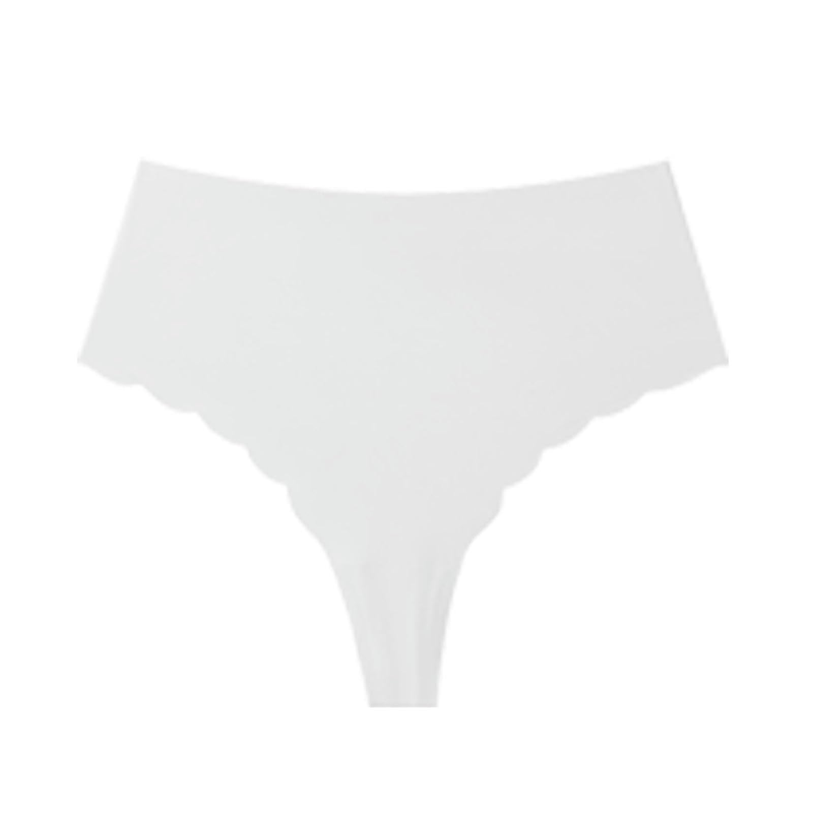 Ropa Interior Mujer 5 Paquetes Tangas para Mujeres Bragas Talla Grande Elevación Sin Espectáculo Ropa Interior Ropa Interior De Seda para Mujeres-White 5pc-1xl