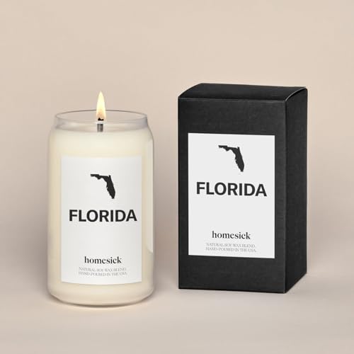 Homesick Florida Scented Jar Candle, 13.75-Ounce, Soy Wax, 60-80 ...