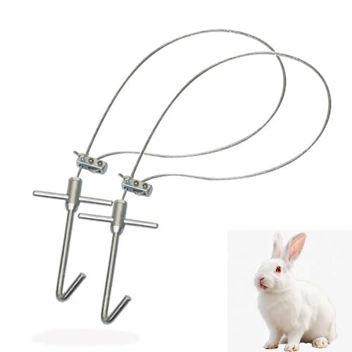 Snare Trap Wire 2 Pack Heavy Duty Outdoor Trapping Kit with Adjustable Knob and Hook for Pest Control