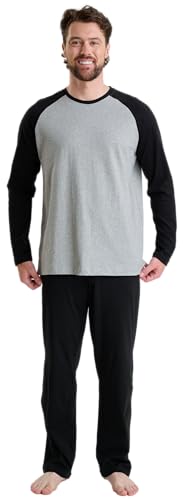 GIVEITPRO Cotton Men's Sleepwear Long Sleeve Top and Bottom Pajama Set4