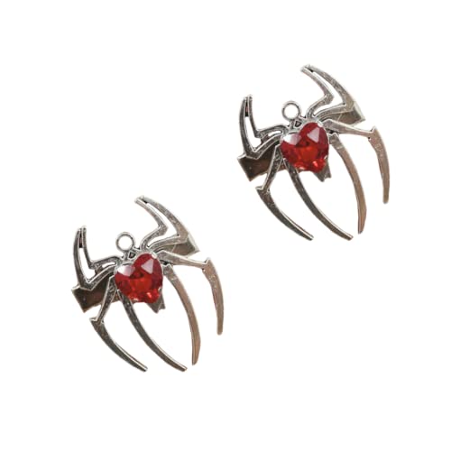 Zhoumeiwensp 2Pcs Halloween Metal Hair Clips Retro Spider Hairpin With Punk Clips Novelty Hair Style Making (Red_1) #TOP6