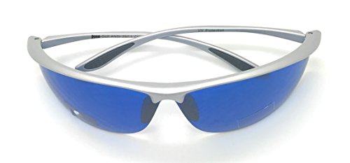 MyUV Golf Ball Finder Blue Lens Sunglasses%100 UV Production (Silver,