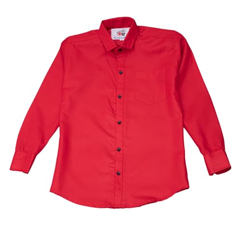 Image of Vikita Enterprise Kid Boy's Cotton Solid Shirt with Spread Collar Neck Full Sleeves Button Closure Curved Length and One Pocket | Shirt For Kids Boys