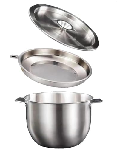 Ornatego 18-8ステンレス製 オイルポット 2.8L:フィルター付きで揚げ油をきれいに再利用。大口径・深型設計でこぼさず注げる、蓋付きで衛生的に保存。熱伝導しにくいハンドルで安全お手入れ可能な経済的なキッチンアイテム。 (鍋(取っ手と蓋付き),5