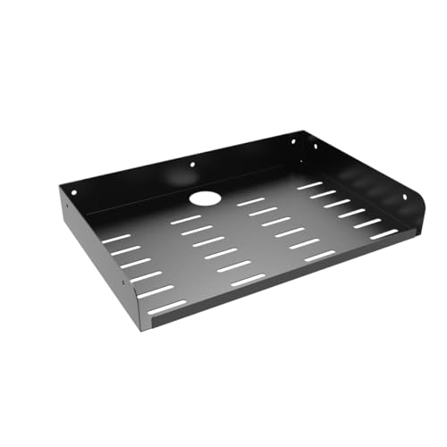 JINGCHENGMEI Metal Floating Wall Mounted Shelf Bracket for AV, TV Accessories, WiFi Router, TV Box...