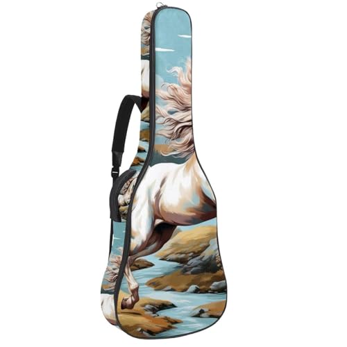 Sac pour guitare acoustique 40/41 pouces étanche motif cheval