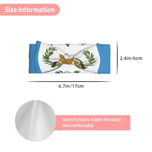 Baby Flag of Guatemala printed bow headband, fashionable and cute, soft and skin-friendly, good elasticity3