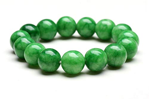 Bracelet en jade naturel et perles précieuses émeraude, un symbole de connexion