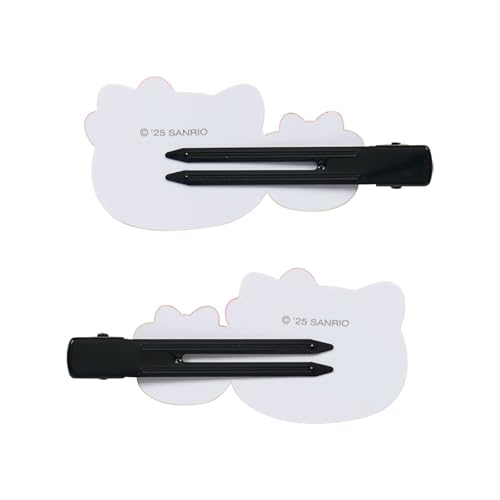 Image of Sanrio 612952 Hello Kitty Long Bangs Clip, ABS Resin, Right and Left Facing Set, Makeup, Face Wash