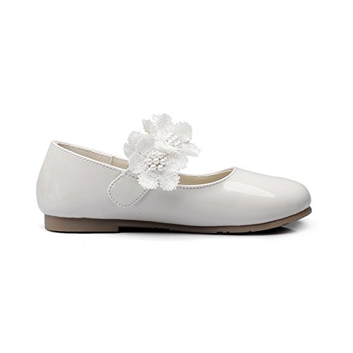 Kid Girl's Offwhite Marry Jane Flat Shoes Strap4