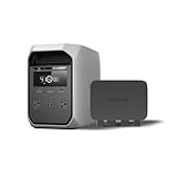 EF ECOFLOW Solar Generator DELTA 3 Classic with 500W Alternator Charger, 1024Wh LiFePO4 Battery Portable Power Station, 1800W AC/100W USB-C Output (3600W Surge), 1 Hr Fast Charge for Home, Camping, RV