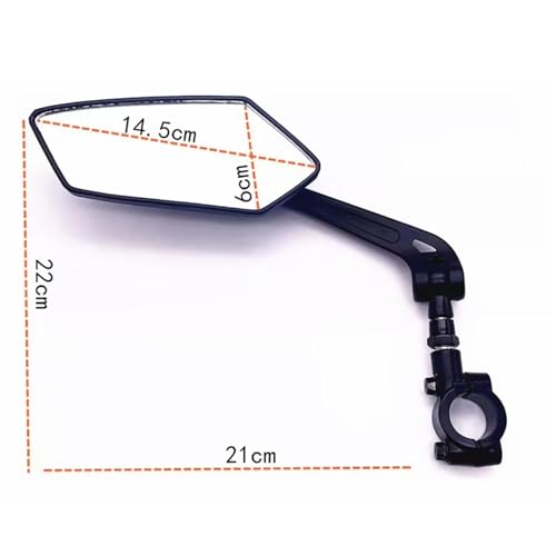 Espejo retrovisor para bicicleta ajustable que evita puntos ciegos 2