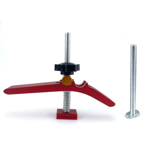 Tidevib Placa de presión de sujeción con ranura en T, herramienta de carpintería de aleación de aluminio para placa de pista en T y sierra de mesa