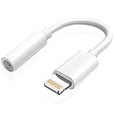 lightning - 3.5 mmヘッドフォンジャックアダプタ【ハイレゾ音質】lightning イヤホン 変換 重低音 48ビット/96KHz 音量調節/音楽再生 低遅延 耐摩耗 iPhone14/13/12/11/11/SE/Xs/Xs Max/XR/X/8/7に対応 image