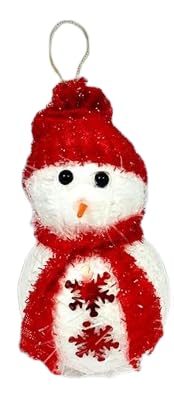 Himanshu Trading Company Handmade Snowman Decoration with Red Hat and Scarf Cute Winter Ornament for Christmas Gifts and Home Decor Himanshu Trading Company Handmade Snowman Decoration with Red Hat and Scarf Cute Winter Ornament for Christmas Gifts and Home Decor