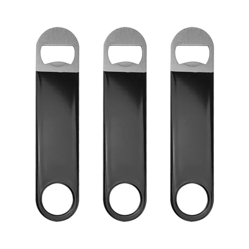 KOZOY Abridor de botellas de acero inoxidable, 2 unidades, 17,8 cm de largo, abridor de botellas de cerveza para cocina, bar, restaurante, abrebotellas