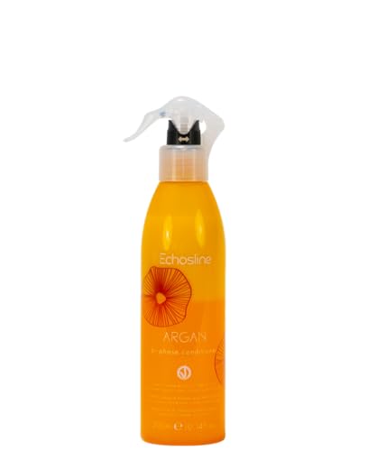 ECHOSLINE Argan Bi-Phase Conditioner - Echosline Schutz-Konditionierer für empfindliches, behandeltes und entvitalisiertes Haar, ohne Ausspülen, 300 ml