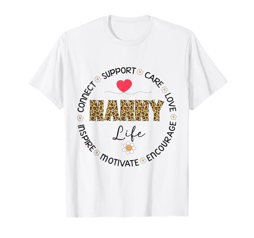 Leopard Nanny Life Appreciation Week Back to School T-Shirt
