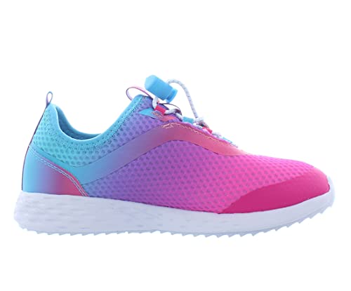 Avia Avi Spirit Slip On Girls’ Sneakers - Tennis, Athletic, Running Shoes For Girls - Toddler, Little Kid, And Big Kid Sizes - Dark Pink/Teal Green/Light Purple, 4 Big Kid #TOP2