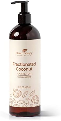 Plant Therapy Fractionated Coconut Oil for Skin, Hair, Body, Diluted Essential Oils, 100% Pure, Natural Moisturizer, Massage & Aromatherapy Liquid Carrier Oil 16 oz