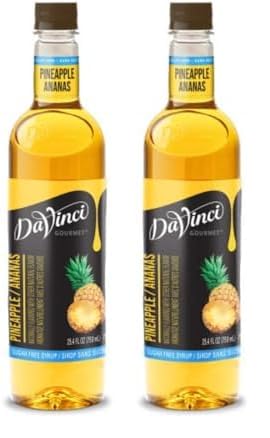 Image of DaVinci Gourmet Sugar Pineapple Syrup for Cocktails, Mocktails, Sodas, Seltzers, Lemonades, Teas, Co