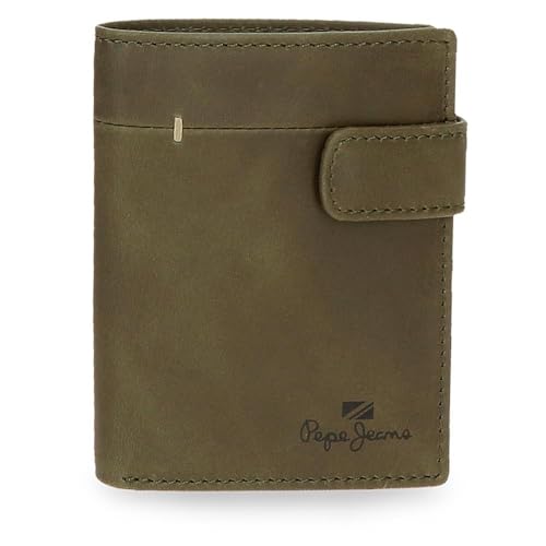 Portefeuille en cuir Pepe Jeans Staple vert l'excellence de la maroquinerie Joumma Bags