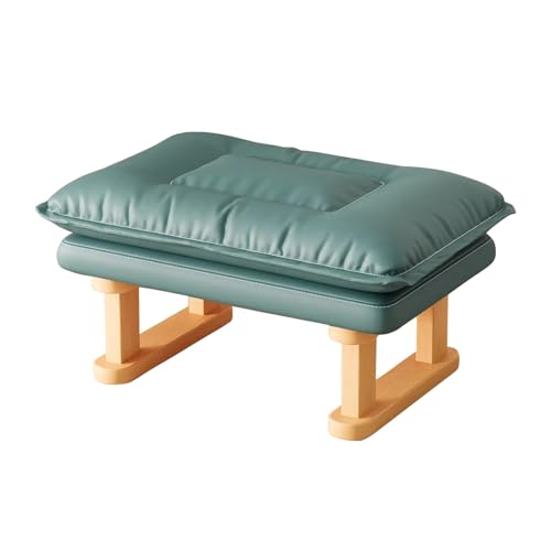 lyxamjrzyp Reposapiés para Sofá, Cojín Puff Reposapiés Cómodo, Taburete Multifuncional para Entrada, Salón y Hogar(Green,X-Large)