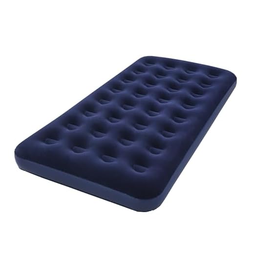 Bestway Flocked Air Bed Twin, Blue