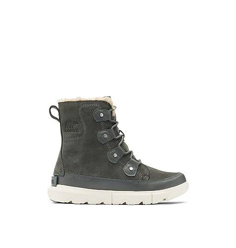 Sorel Explorer II Joan WP wasserdichte Winterstiefel für Damen, Grau (Grill x Fawn), 36 EU