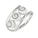 Silverly Anillo Mujeres en Plata de Ley 925 3 Tres Concha Caracol Ojo de Shiva Rayas Imagen de Silverly Anillo Mujeres en Plata de Ley 925 3 Tres Concha Caracol Ojo de Shiva Rayas