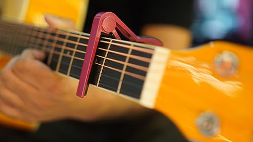 Image of Bajaao Metal Capo For Guitar, Ukulele, Mandolin & Banjo - Pink