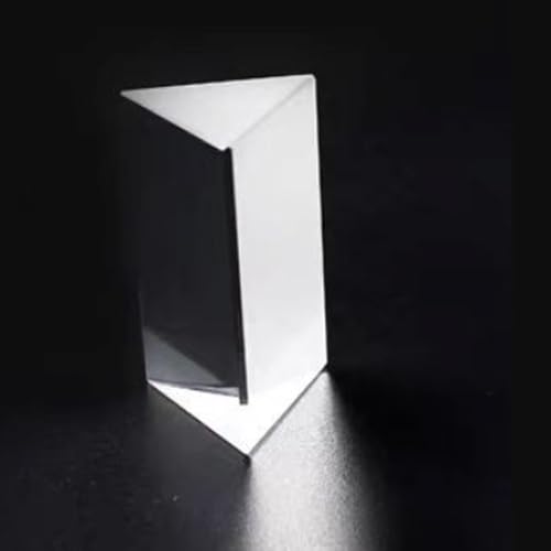 Prisma triangular de cristal transparente K9 de alta pureza para demostración óptica de 90° 1