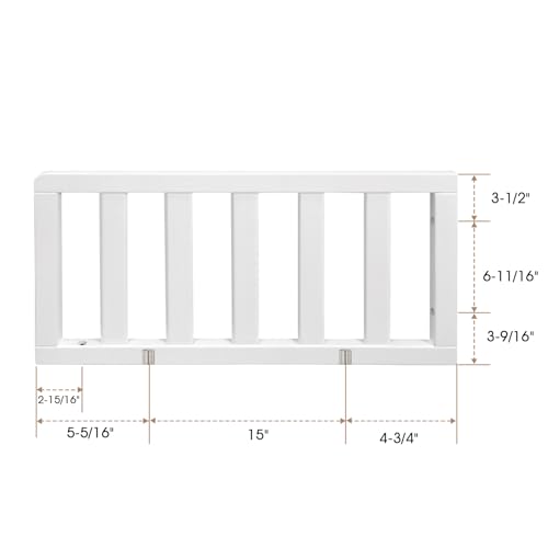 Image of Salcod Toddler Bed Conversion Kit (M12599) - CPSC Certified, Toddler Safe Guardrail Compatible with Davinci Crib: Charlie (M12801), Grove (M9301), Liam (M13401G), Nathan (M12501), White