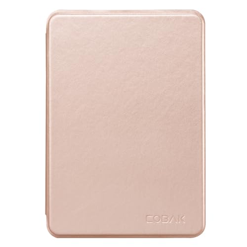 Image of CoBak Case for All New 6 Inch E-Reader 2024 and 2022 (11 Generation) - PU Leather Smart Cover, Auto Sleep and Wake, not Compatible with Kobo Clara.Rose Gold