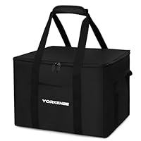 Yorkenbe Camping Organizer, 35L wasserdichte extra große Campingtasche mit stabilem Boden, Campingtasche mit Fächern und Zip-Deckel, Outdoor-Camping und Wandern Küchenutensilien Organizer