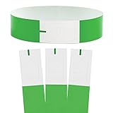 CINECE リストバンド 使い捨て イベント 9色選択 100枚/200枚/500枚/1000枚 防水 耐引裂き 人数カウント ワンタッチ装着 水場でも適用 コンサート 遊園地 再入場管理 (100枚, 緑)