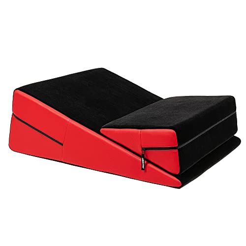 Liberator Wedge Ramp Combo - Premium Two-Tone Faux Leather, Madrid Red