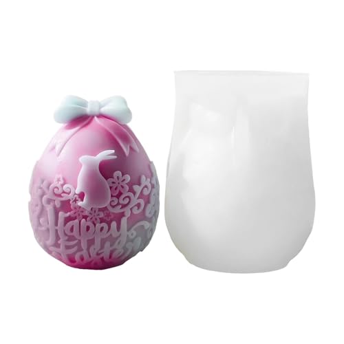 Stampo in silicone per uova di Pasqua, stampo per scultura di ghiaccio per festival, stampo in silicone per uova di Pasqua 3D, decorazione per centrotavola primaverile, stampo in resina per