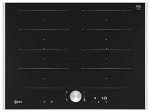 NEFF T67TTX4L0, N 90, Induktionskochfeld, autarkes Glaskeramik-Kochfeld 70 cm breit, Twist Pad, Flex Induction, Home Connect, Smart Hood Automatic, aufliegend, Schwarz