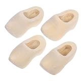 Chaussure en bois pour bricolage - ces chaussures en bois vierges fabriquées à partir de matériaux en bois brut sont destinées à la maison de poupée ou à l'artisanat de bricolage, aux klompen miniatures