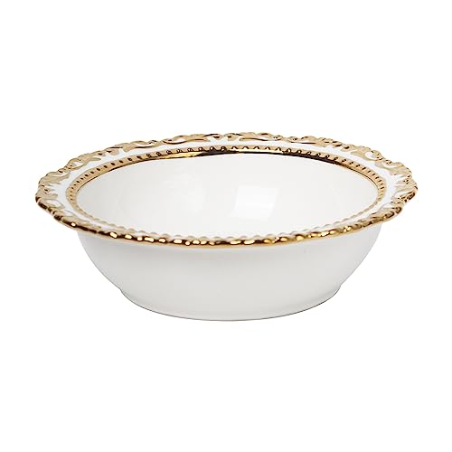 Image of MARKET 99 Ceramic Serving Platter | Sweets, Cookies & Dry Fruits Tray | White Decorative Food Serving Plate | Snacks, Dessert & Party Tableware for Home, Kitchen & Dining - 1 Pc