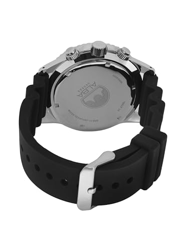 ALBA Silicone Men Analog Wristwatch At3J47X1, Blue Dial, Black Band - Image 6