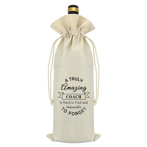 Coach Appreciation Gift Coach Wine Bag Gift for Women Men Thank You Gift for Team Mom Christmas Thanksgiving Birthday Gift for Coach Hockey Baseball Soccer Football Volleyball Fitness Coach Gift