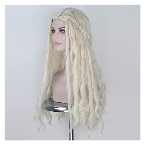 ZUKKY Perucas femininas para cosplay da Daenerys Targaryen Game of Thrones longas encaracoladas prim