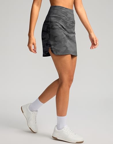 Image of SANTINY Women's Golf Skirts Skorts High Waisted Tennis Skirt Athletic Workout Casual Skorts for Woman with Short Pockets