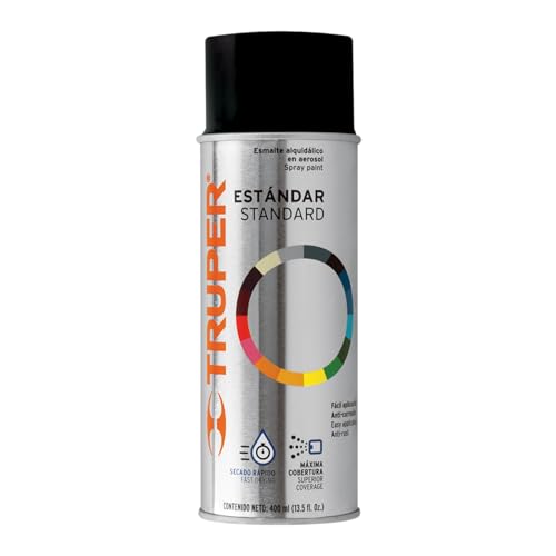 Encuentra la mejor selección de Pintura negra para pizarron los mejores 5. 37 Truper PA-NB-2, Pintura en aerosol color negro brillante 400 ml
