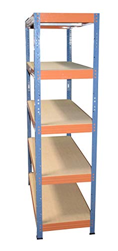 shelfplaza® 200x100x60cm Profi Schwerlastregal blau-orange / Metallregal mit 5 Böden à 200kg Tragkraft / Kellerregal… – Bild 6
