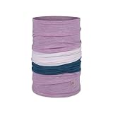 Buff Lightweight Merino Wool Move Neck Gaiter, 100% Ethically Sourced Wool, Temperature Regulating Face Mask, Solid Camelia, Adult Size