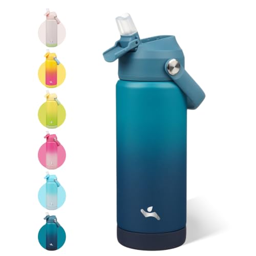 Image of Konokyo 18 oz Insulated Stainless Steel Sports Water Bottle with Straw Lid