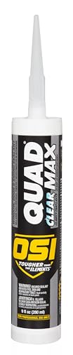 OSI Quad Max Window, Door and Siding Sealant, Clear, 9.5 fl oz Ca...